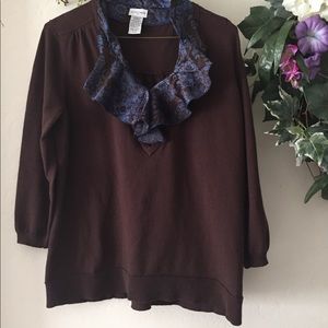 JacLyn Smith light sweater half sleeve NWOT